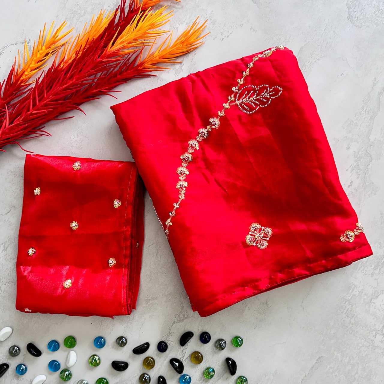 YNF Wholesale Silk Red Sarees KESH549 105 | Surat Manufacturer