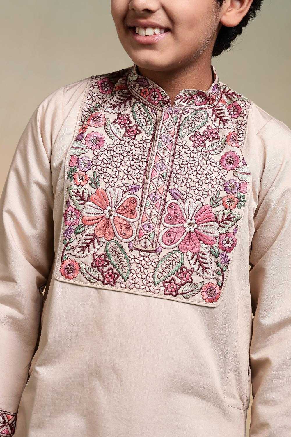 YNF Wholesale Silk Boys Kurta Pyjama RIN202 91101 SHAAHI JUNIOR | Surat Manufacturer