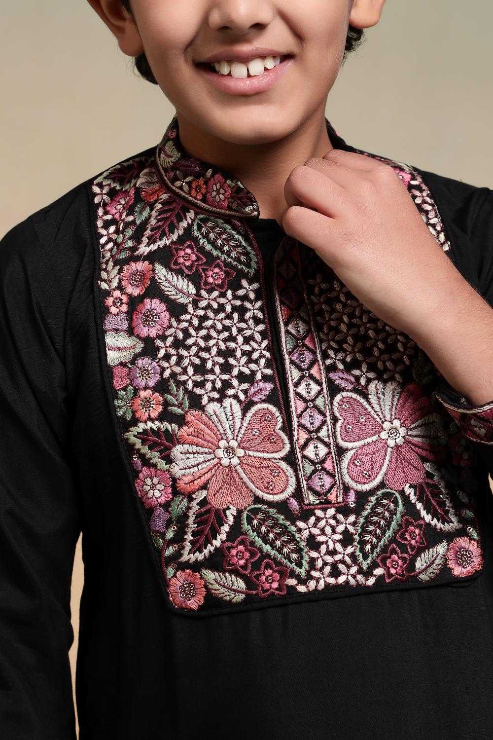 YNF Wholesale Silk Boys Kurta Pyjama RIN202 91101 SHAAHI JUNIOR | Surat Manufacturer