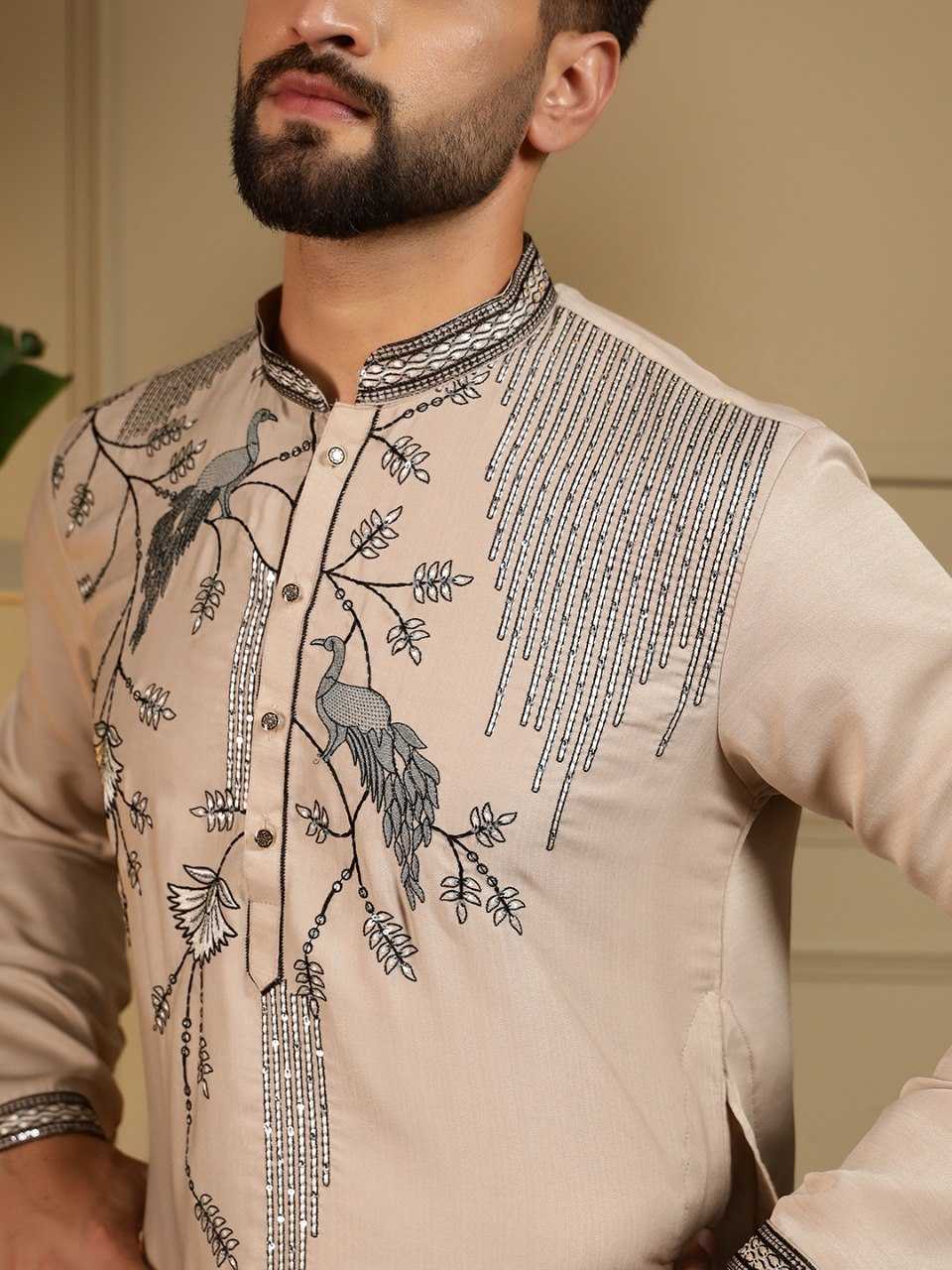 YNF Wholesale Silk Viscose Mens Kurta Pyjama KESH629 123 | Surat Manufacturer