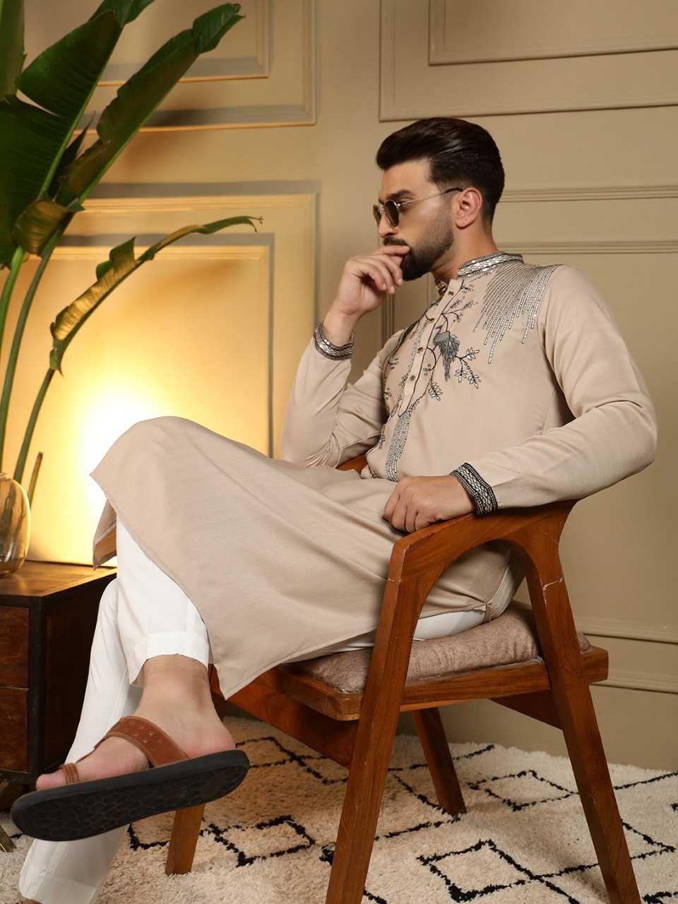 YNF Wholesale Silk Viscose Mens Kurta Pyjama KESH629 123 | Surat Manufacturer