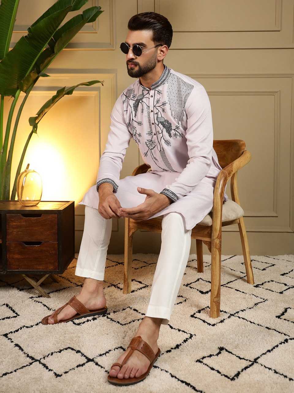 YNF Wholesale Silk Viscose Mens Kurta Pyjama KESH629 123 | Surat Manufacturer