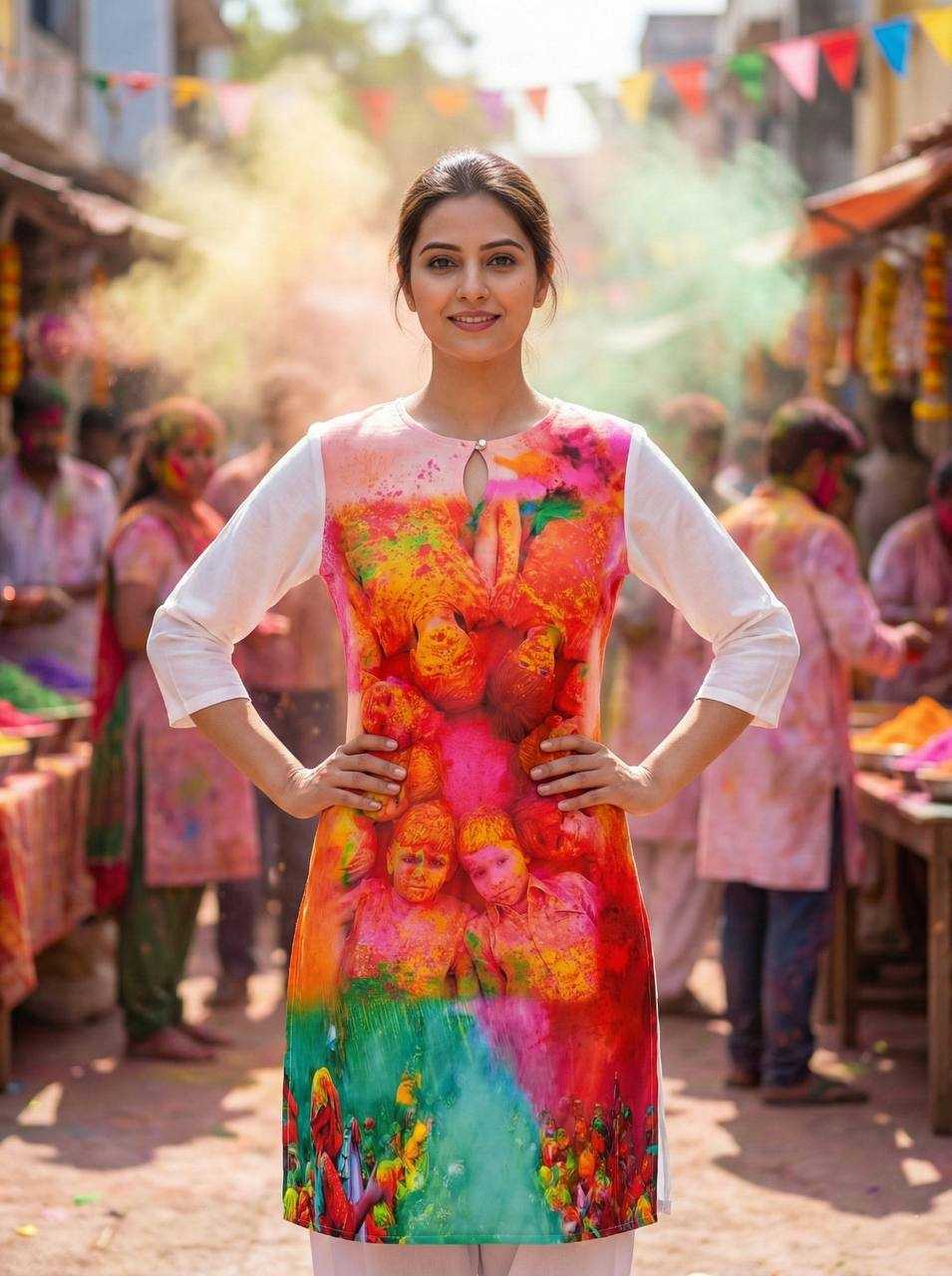 YNF Wholesale Slub Reyon Holi Collections RIN131 Holi | Surat Manufacturer