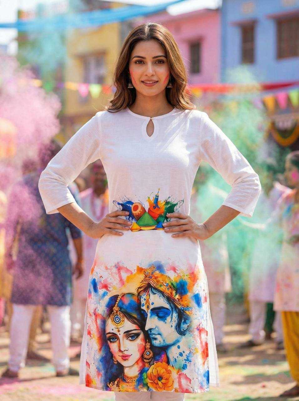 YNF Wholesale Slub Reyon Holi Collections RIN131 Holi | Surat Manufacturer