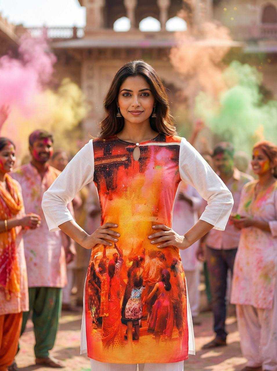 YNF Wholesale Slub Reyon Holi Collections RIN131 Holi | Surat Manufacturer