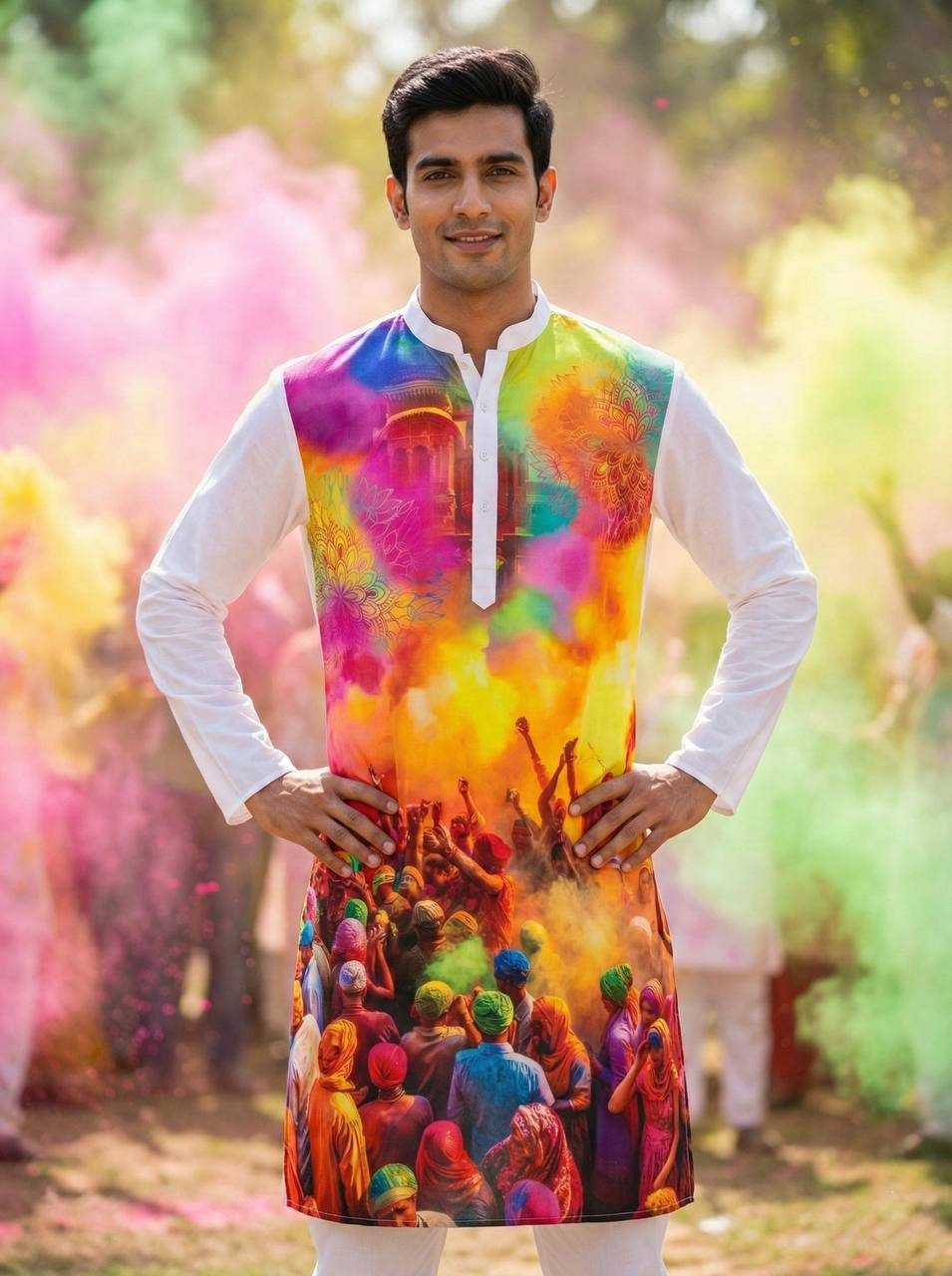 YNF Wholesale Slub Reyon Holi Collections RIN131 Holi | Surat Manufacturer