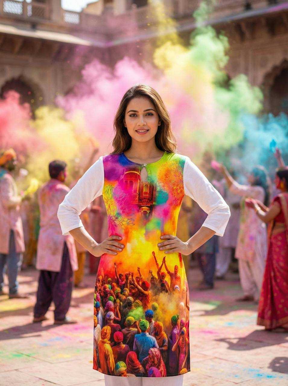 YNF Wholesale Slub Reyon Holi Collections RIN131 Holi | Surat Manufacturer