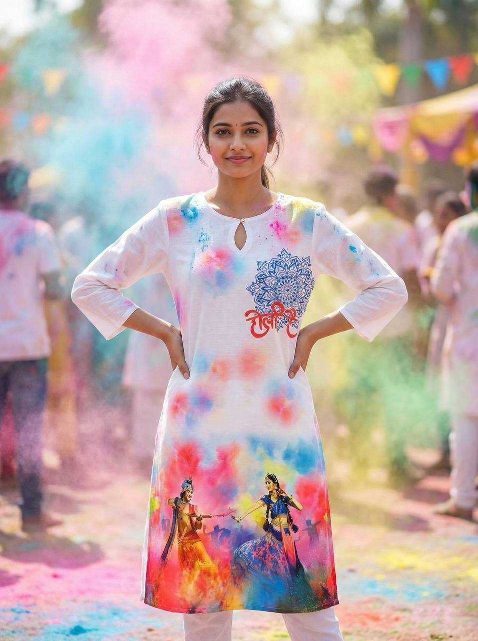 YNF Wholesale Slub Reyon Holi Collections RIN131 Holi | Surat Manufacturer