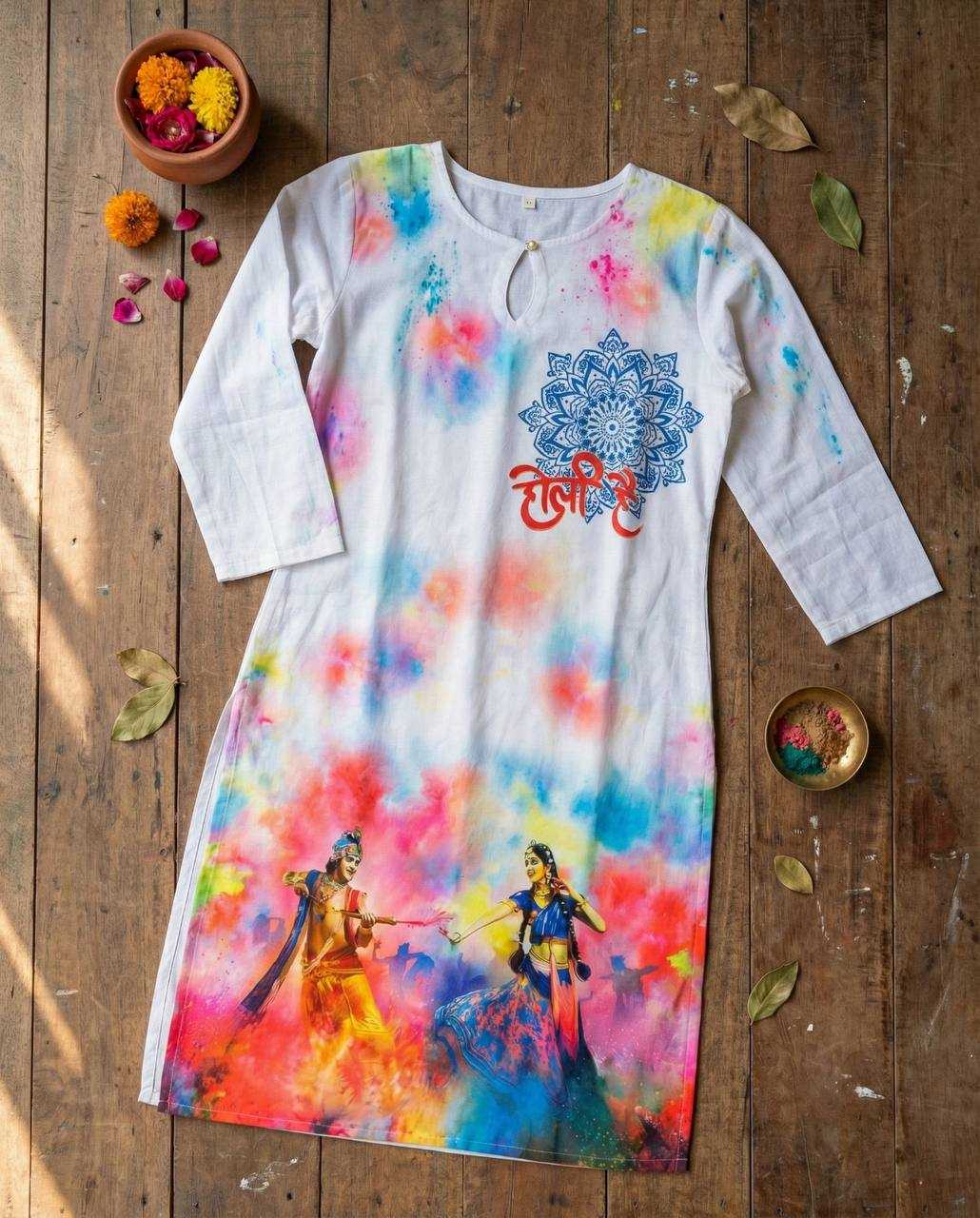 YNF Wholesale Slub Reyon Holi Collections RIN131 Holi | Surat Manufacturer
