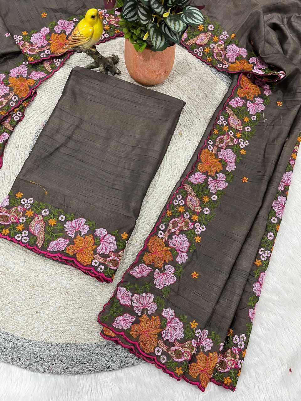 YNF Wholesale Slub Silk Embroidered Sarees KESH621 6072 | Surat Manufacturer