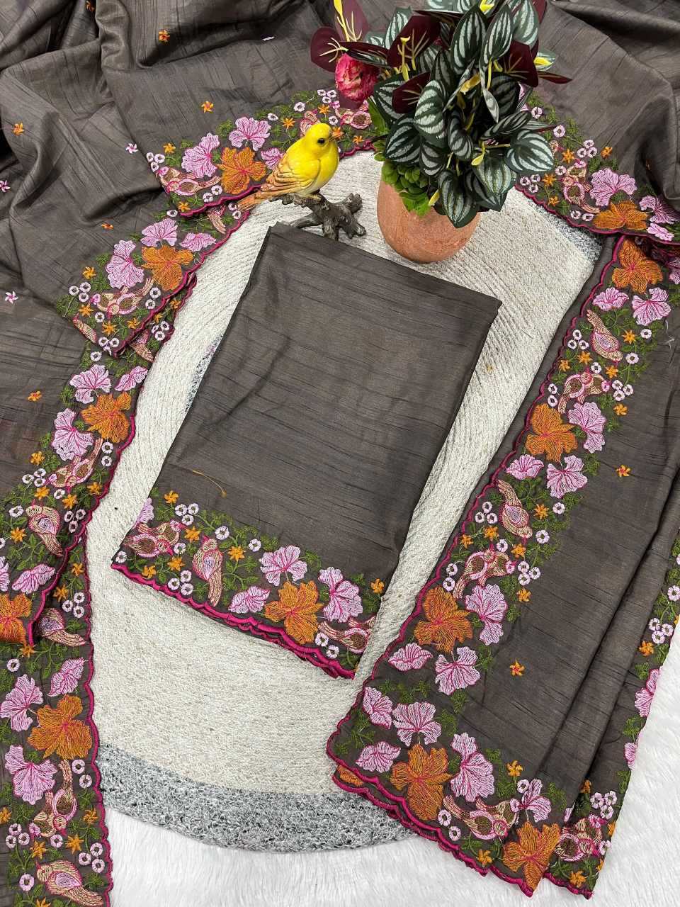 YNF Wholesale Slub Silk Embroidered Sarees KESH621 6072 | Surat Manufacturer