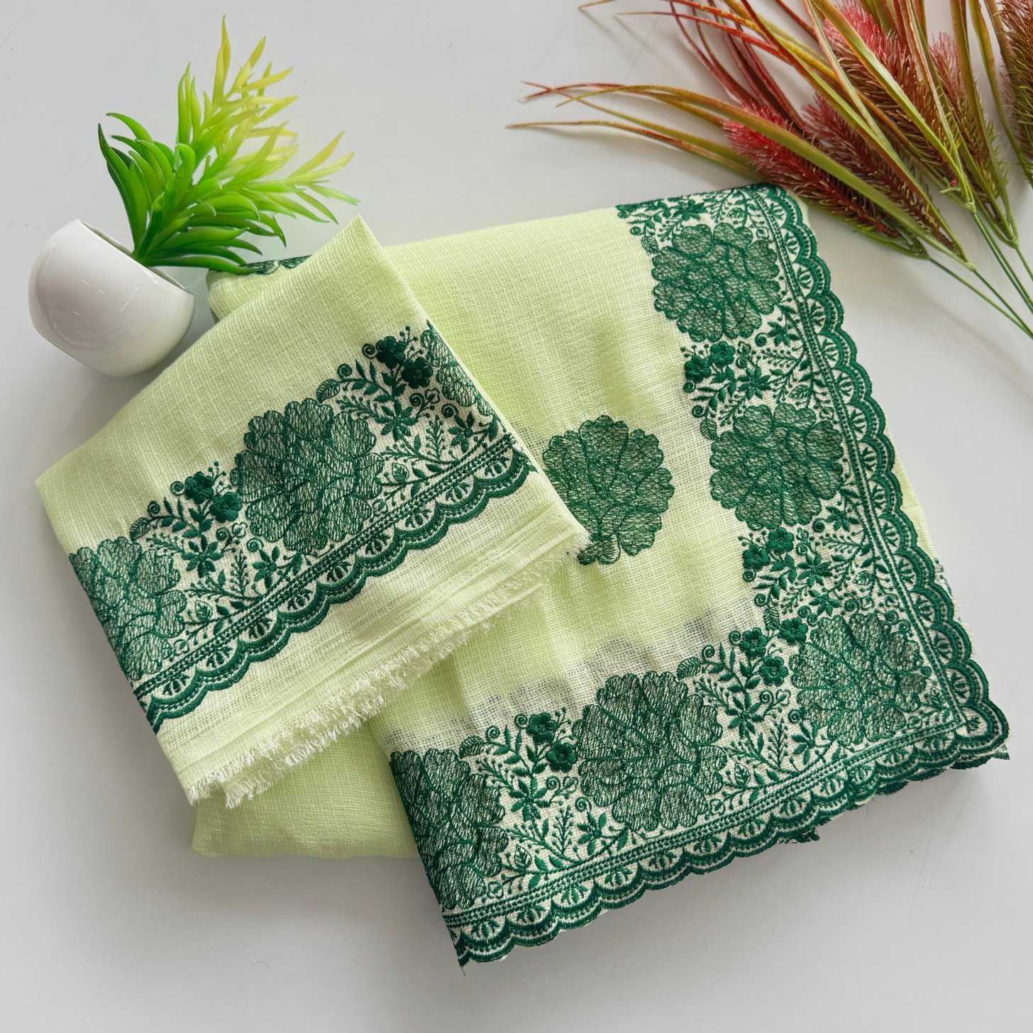 YNF Wholesale Soft Cotton Embroidered Sarees KESH549 MALI | Surat Manufacturer