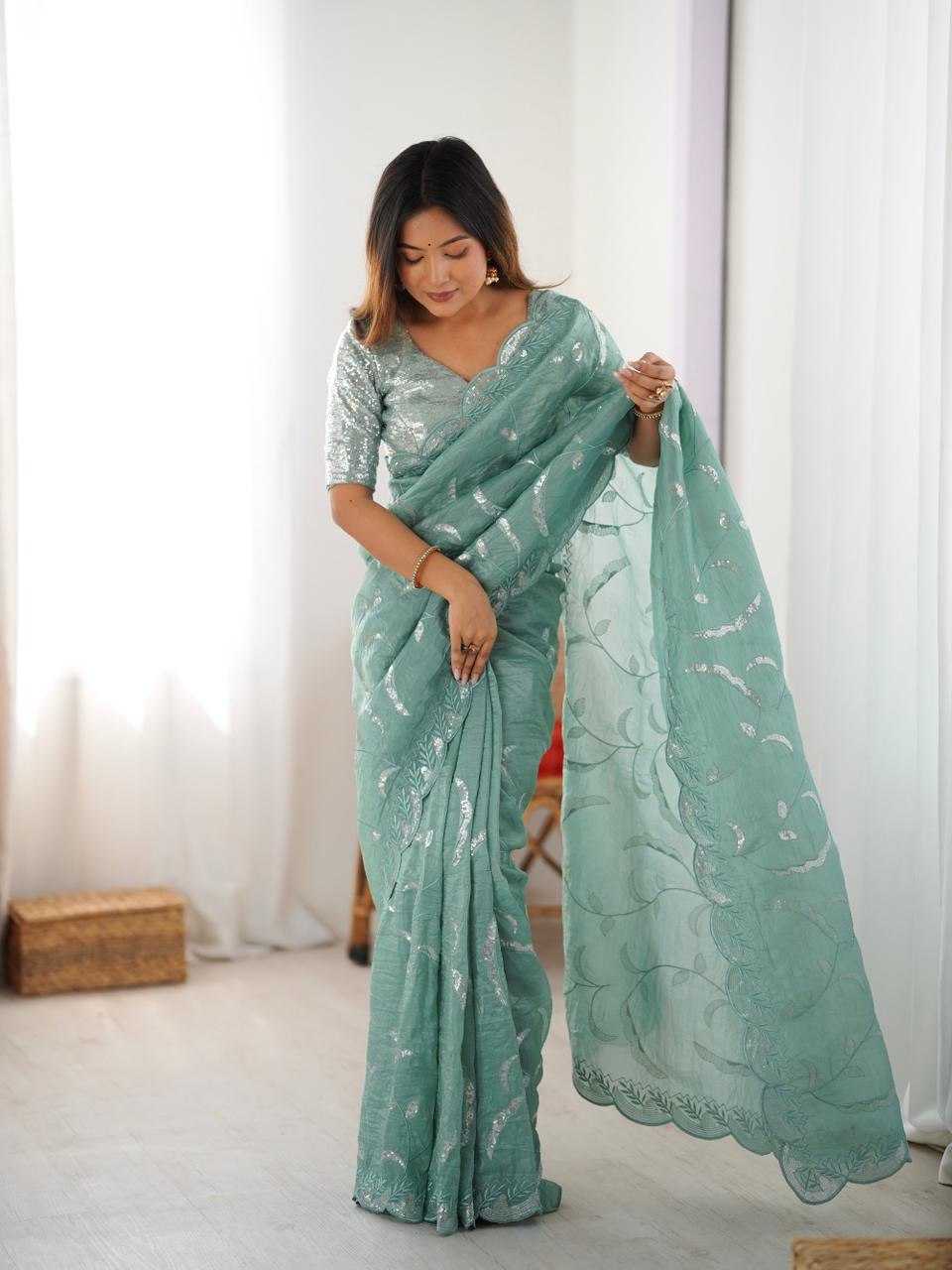 YNF Wholesale Soft Gold Crush Ready To Wear Sarees RIN133 19 | Surat Manufacturer