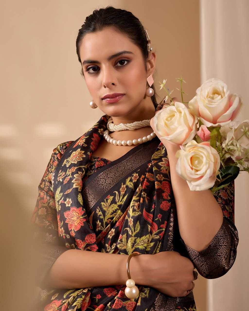 YNF Wholesale Soft Linen Jari Floral Sarees KESH522 1079 | Surat Manufacturer