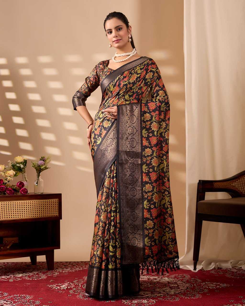 YNF Wholesale Soft Linen Jari Floral Sarees KESH522 1079 | Surat Manufacturer