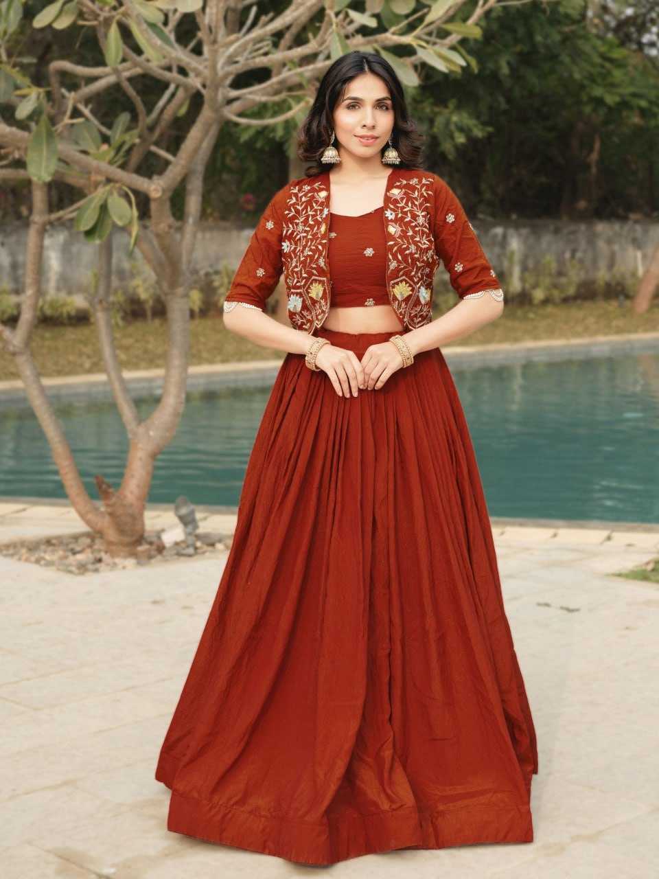 YNF Wholesale Soft Vichitra Vichitra Silk Wedding Lehenga RIN119 8228 | Surat Manufacturer
