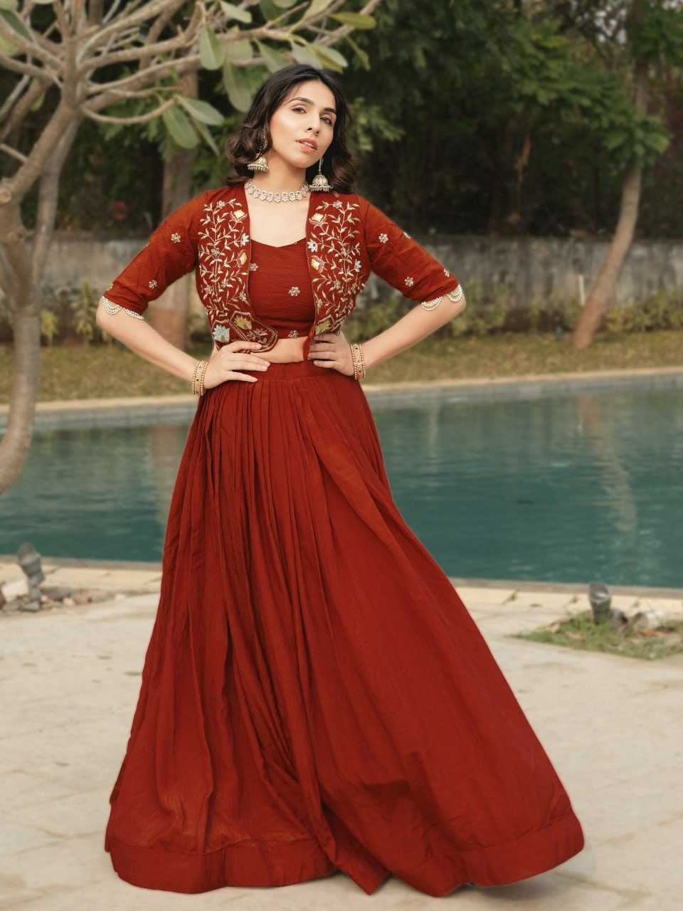 YNF Wholesale Soft Vichitra Vichitra Silk Wedding Lehenga RIN119 8228 | Surat Manufacturer