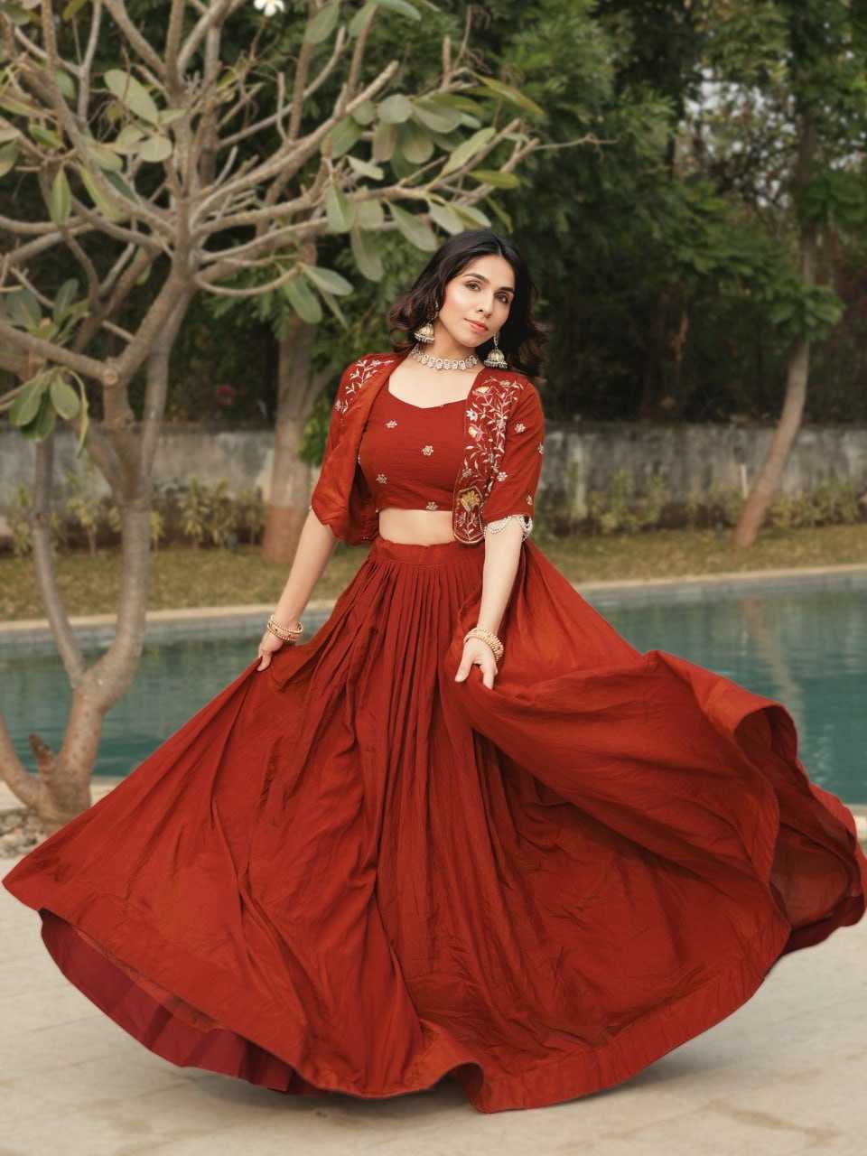 YNF Wholesale Soft Vichitra Vichitra Silk Wedding Lehenga RIN119 8228 | Surat Manufacturer