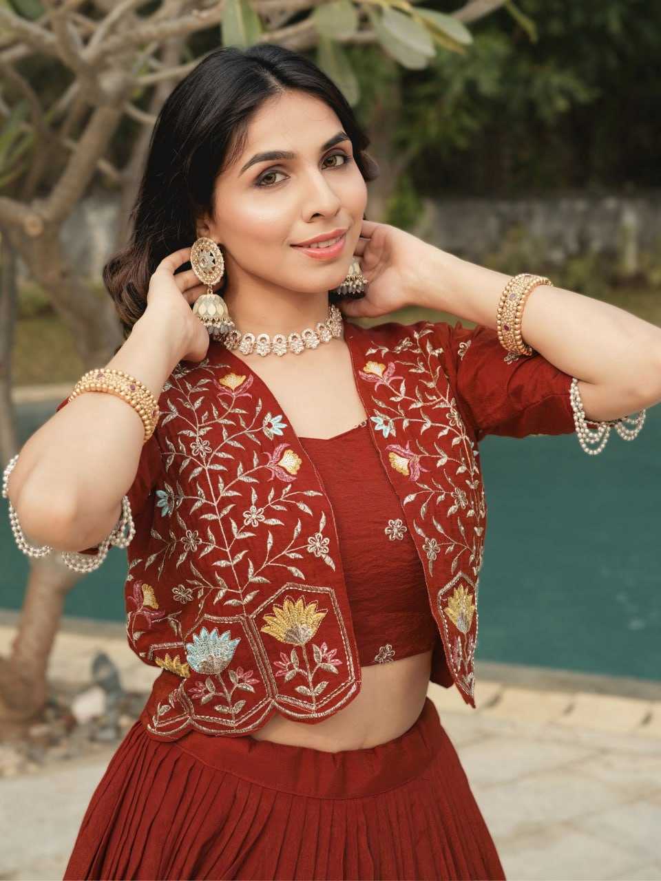 YNF Wholesale Soft Vichitra Vichitra Silk Wedding Lehenga RIN119 8228 | Surat Manufacturer