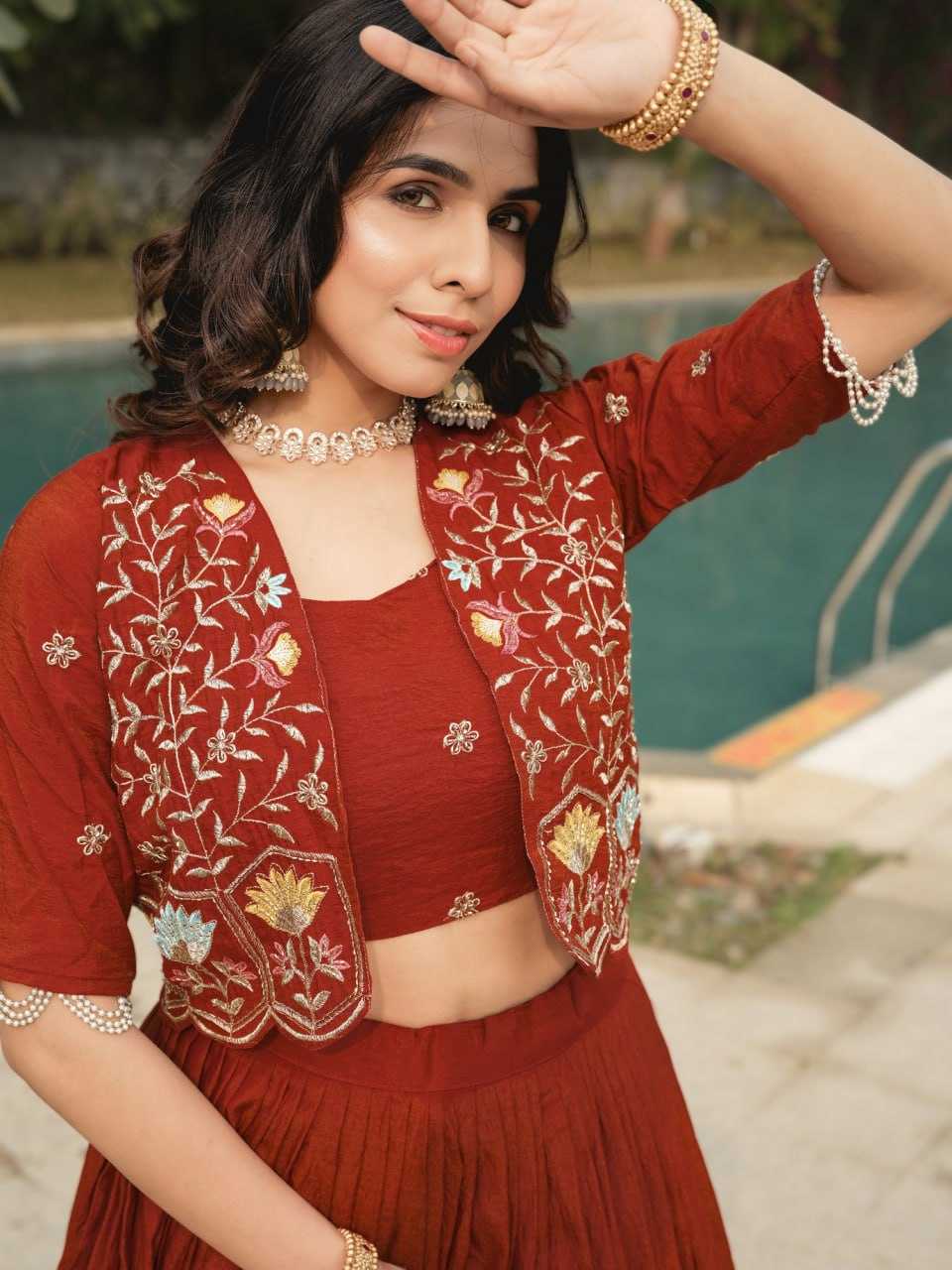 YNF Wholesale Soft Vichitra Vichitra Silk Wedding Lehenga RIN119 8228 | Surat Manufacturer