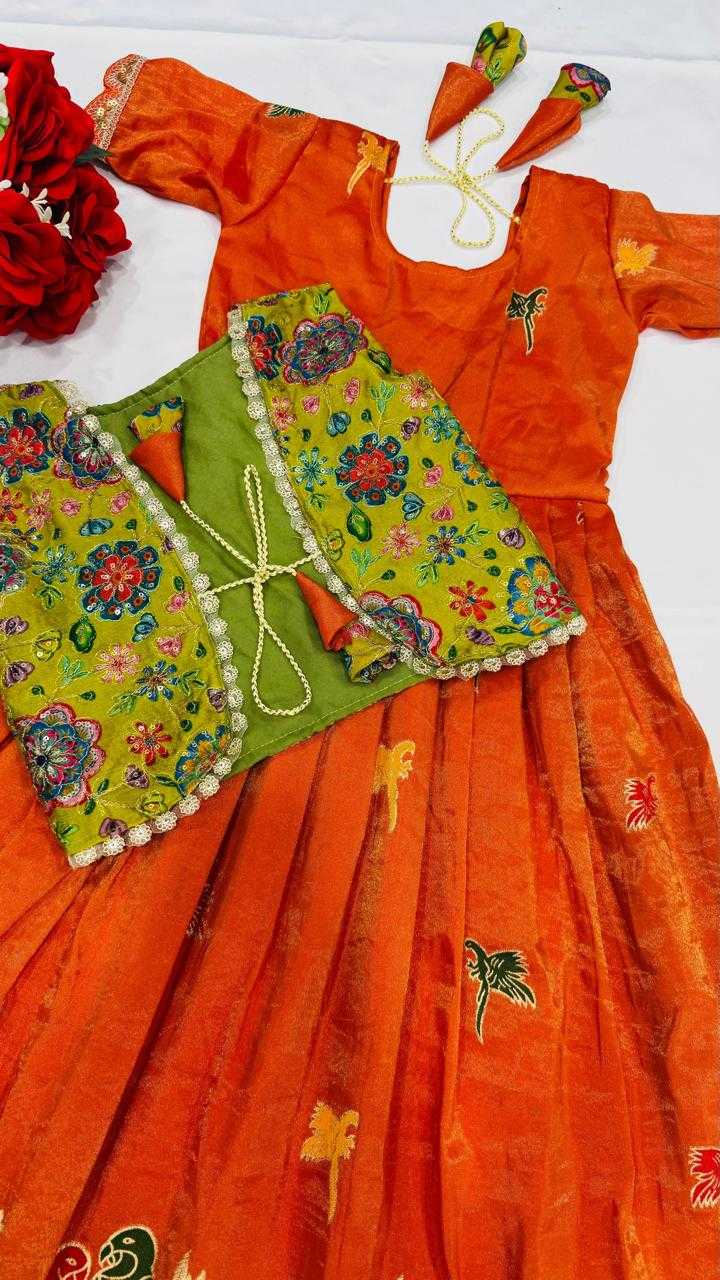 YNF Wholesale Tissue Silk Kids Gown RIN235 123 | Surat Manufacturer