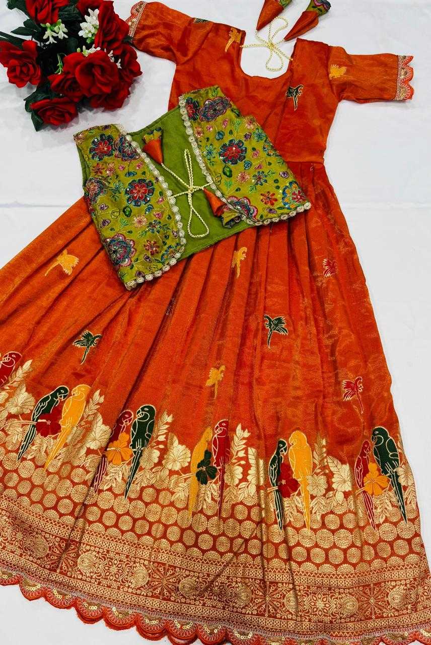 YNF Wholesale Tissue Silk Kids Gown RIN235 123 | Surat Manufacturer