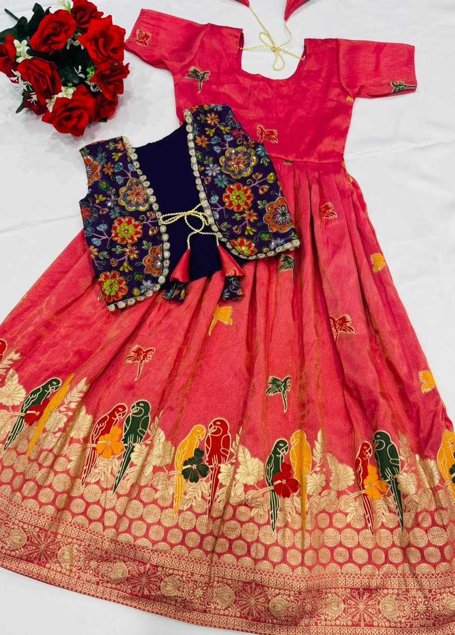 YNF Wholesale Tissue Silk Kids Gown RIN235 123 | Surat Manufacturer