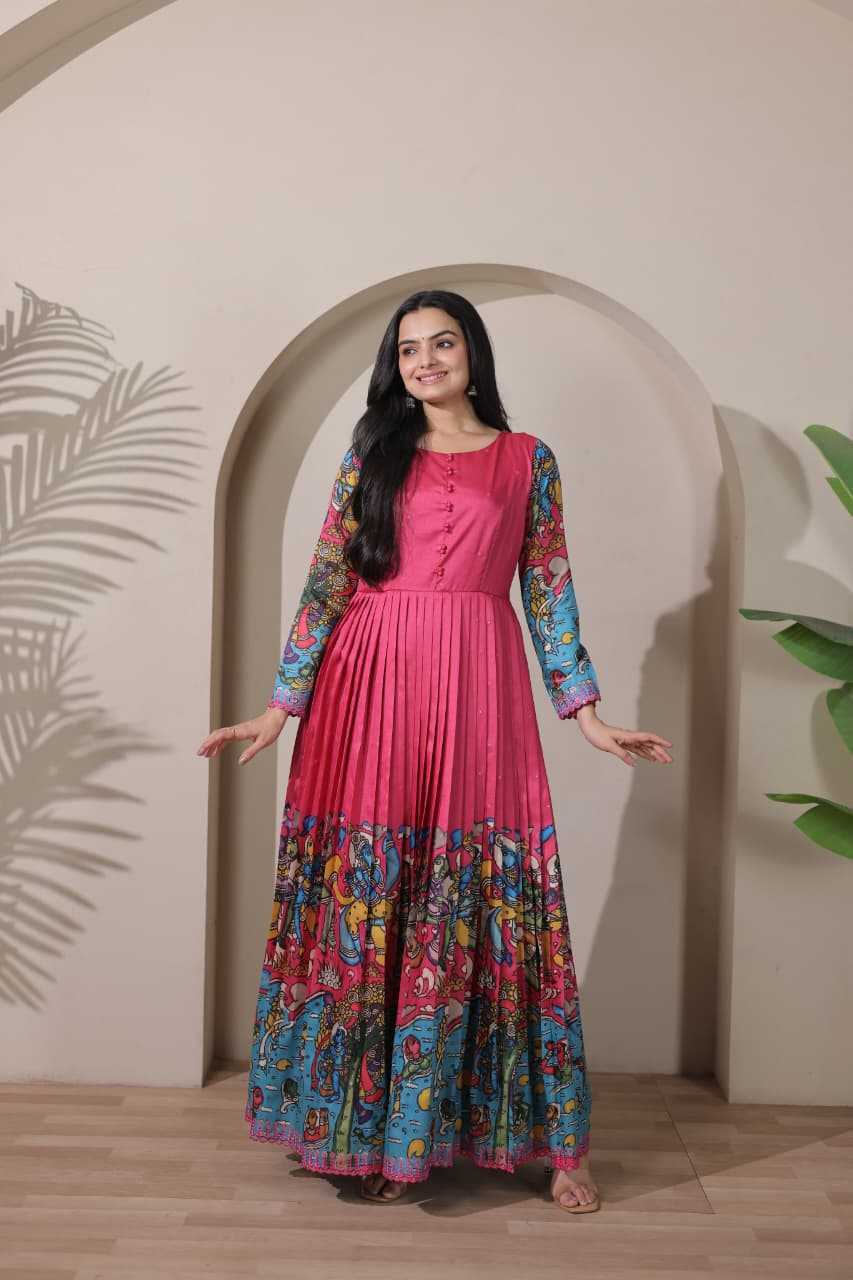 YNF Wholesale Tussar Silk Embroidery Gowns KESH249 2096 | Surat Manufacturer