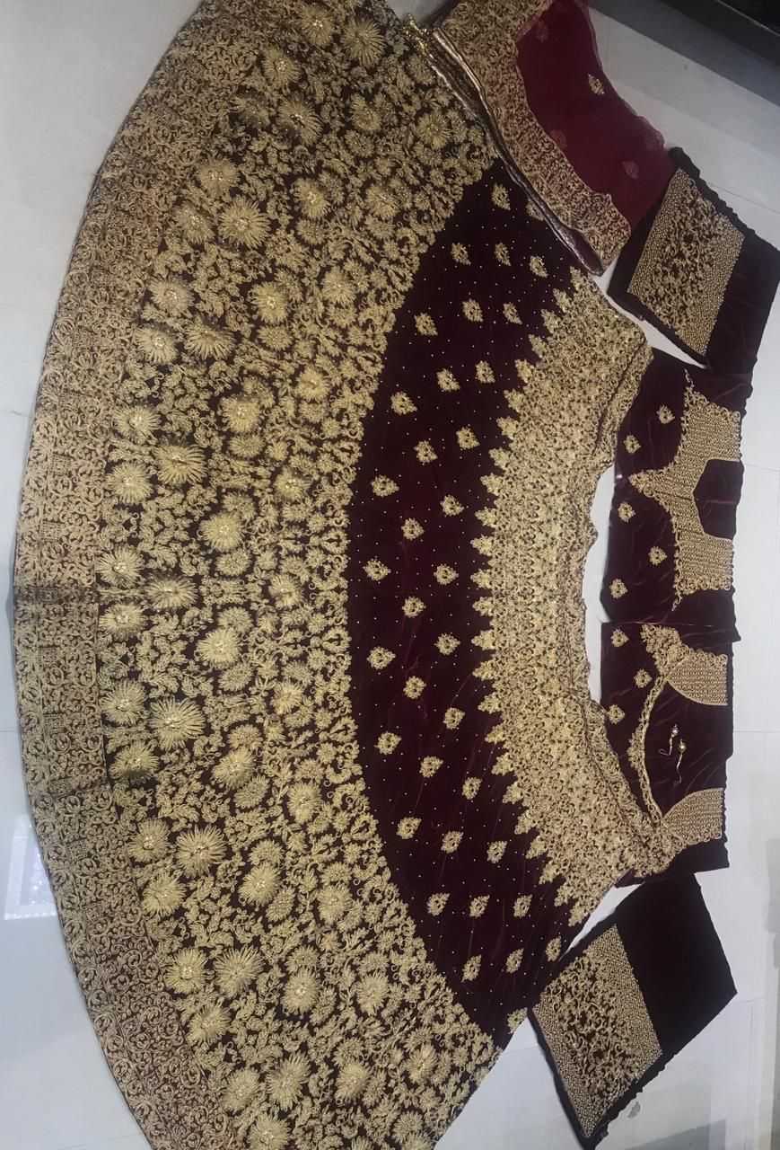 YNF Wholesale Velvet Bridal Lehenga KESH494 MISS WORLD | Surat Manufacturer