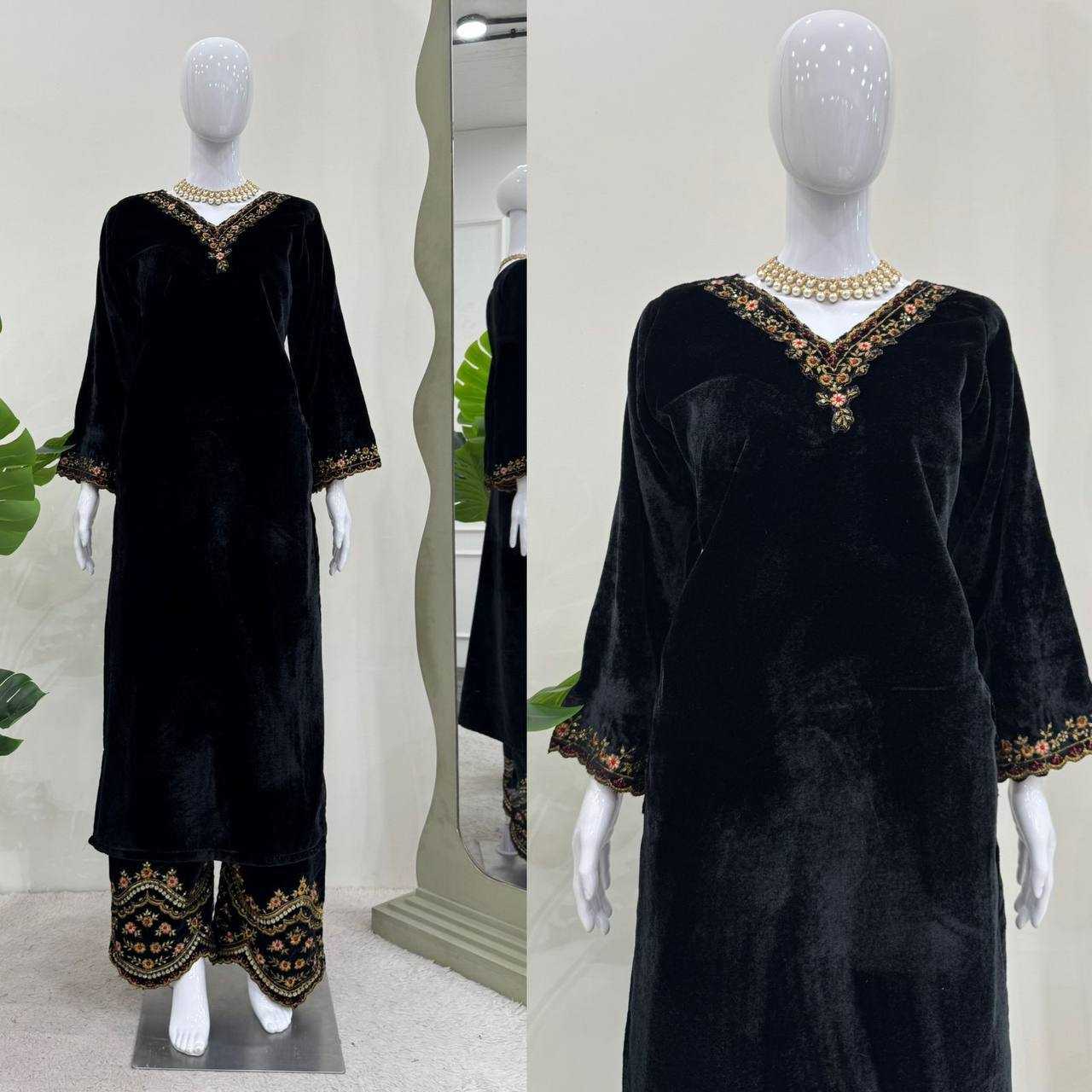 YNF Wholesale Velvet Viscose Velvet Suits RIN162 5810 | Surat Manufacturer