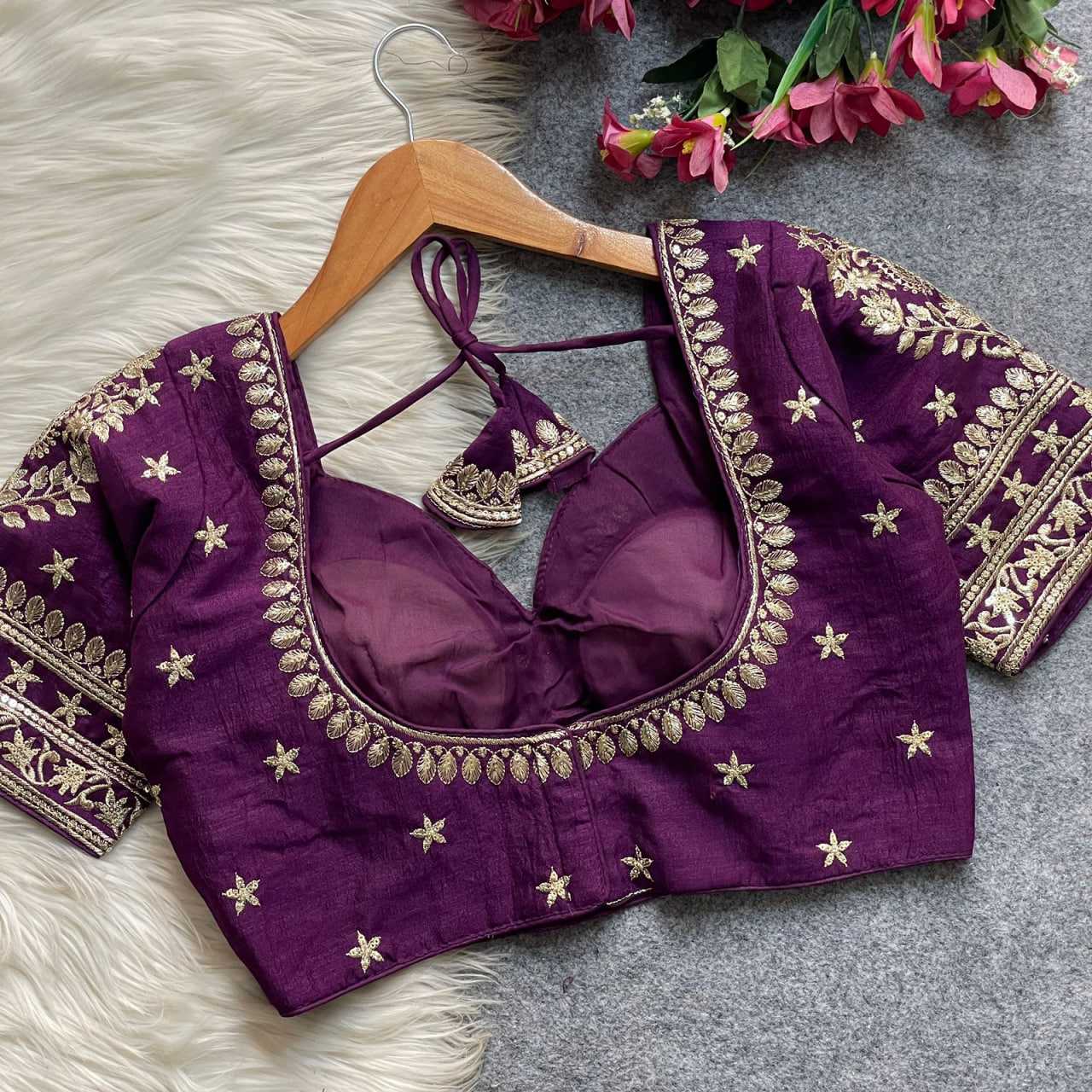 YNF Wholesale Vichitra Silk Sequence Embroidery Blouse KESH426 MUMTAZ CUT | Surat Manufacturer