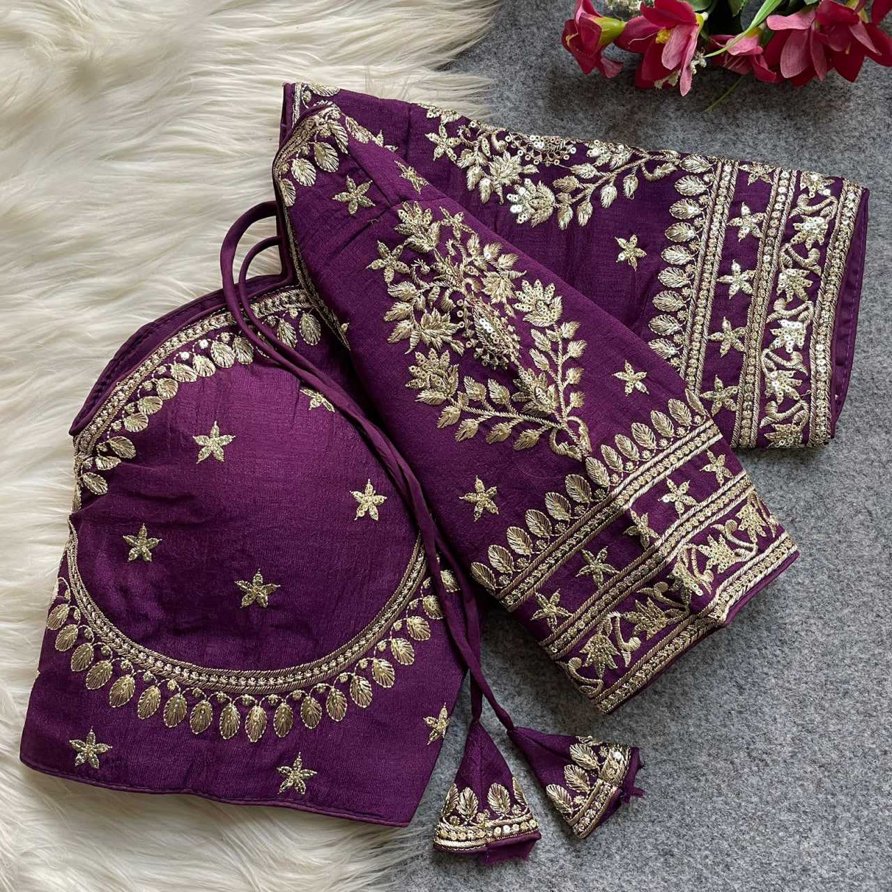 YNF Wholesale Vichitra Silk Sequence Embroidery Blouse KESH426 MUMTAZ CUT | Surat Manufacturer