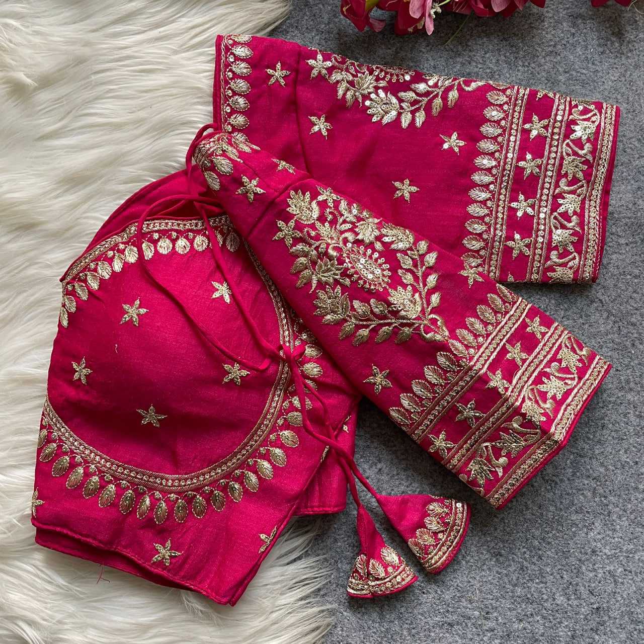 YNF Wholesale Vichitra Silk Sequence Embroidery Blouse KESH426 MUMTAZ CUT | Surat Manufacturer
