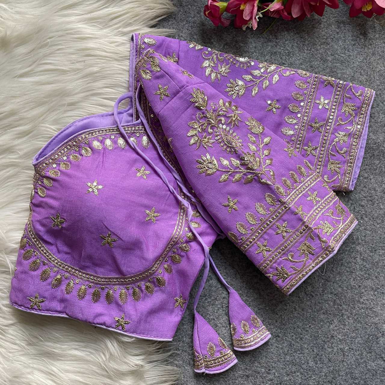 YNF Wholesale Vichitra Silk Sequence Embroidery Blouse KESH426 MUMTAZ CUT | Surat Manufacturer