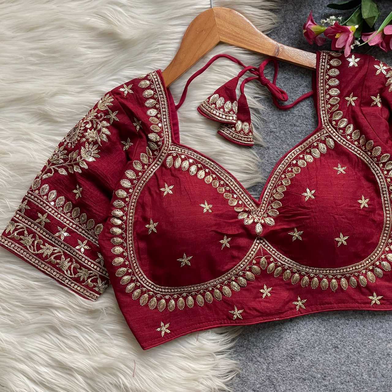 YNF Wholesale Vichitra Silk Sequence Embroidery Blouse KESH426 MUMTAZ CUT | Surat Manufacturer