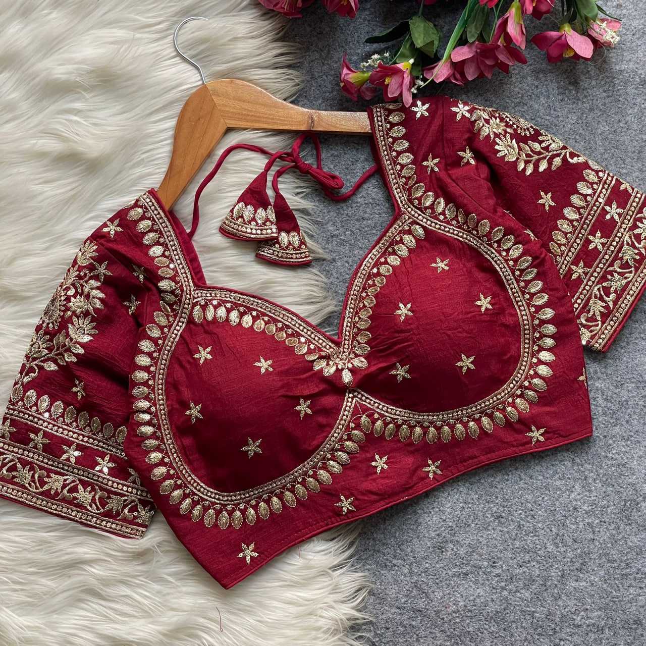 YNF Wholesale Vichitra Silk Sequence Embroidery Blouse KESH426 MUMTAZ CUT | Surat Manufacturer