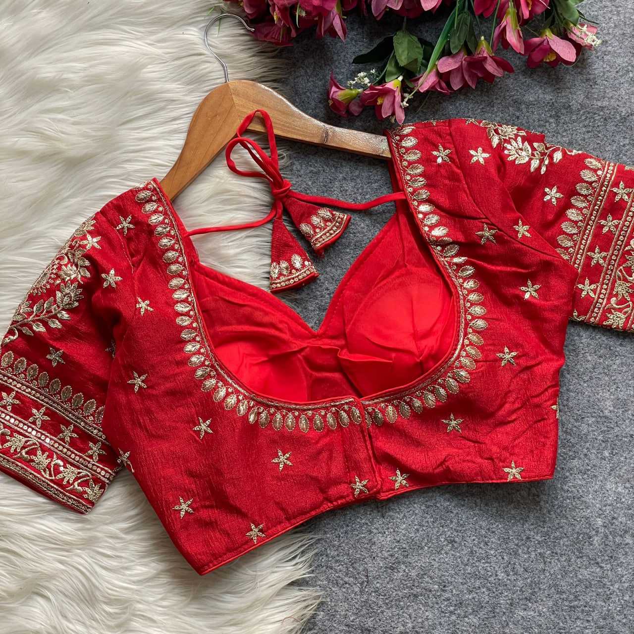 YNF Wholesale Vichitra Silk Sequence Embroidery Blouse KESH426 MUMTAZ CUT | Surat Manufacturer