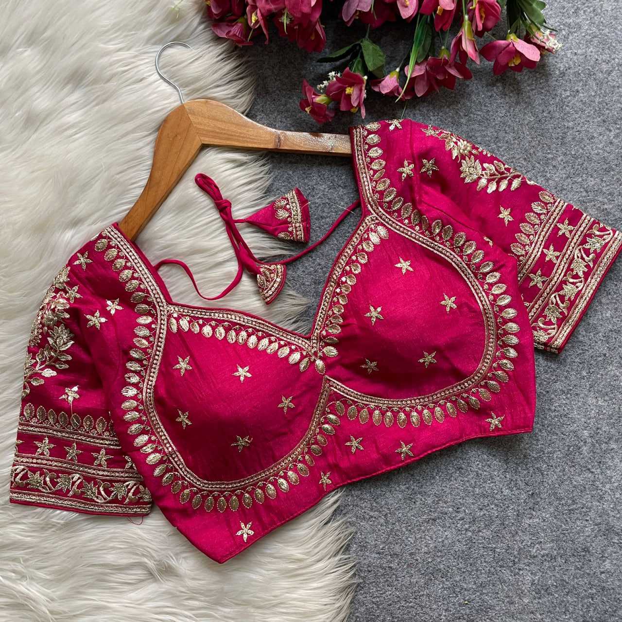 YNF Wholesale Vichitra Silk Sequence Embroidery Blouse KESH426 MUMTAZ CUT | Surat Manufacturer