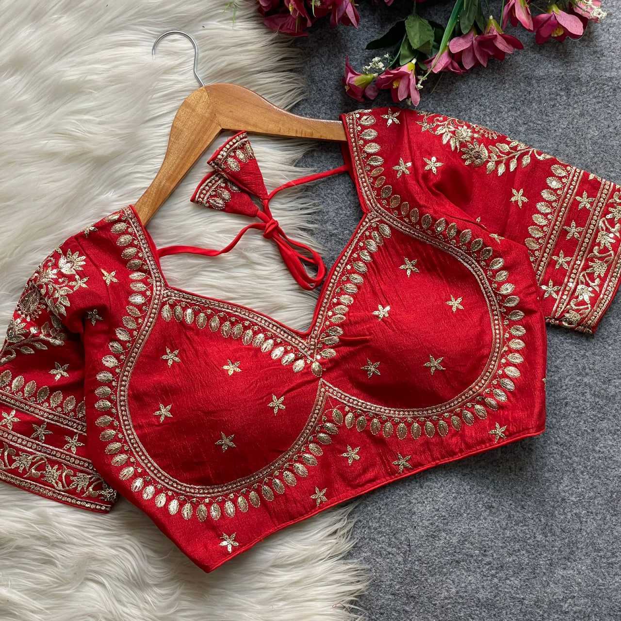 YNF Wholesale Vichitra Silk Sequence Embroidery Blouse KESH426 MUMTAZ CUT | Surat Manufacturer