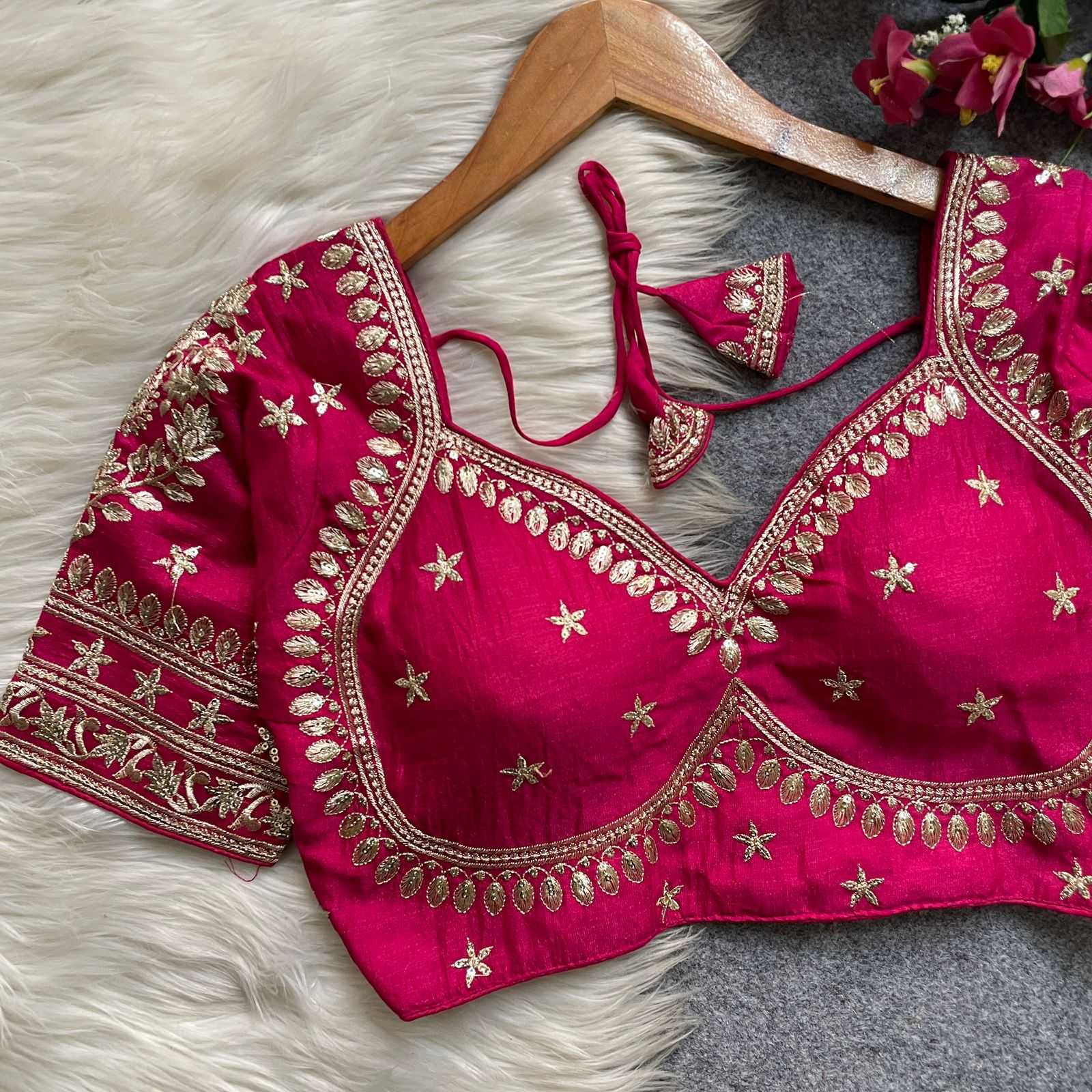 YNF Wholesale Vichitra Silk Sequence Embroidery Blouse KESH426 MUMTAZ CUT | Surat Manufacturer