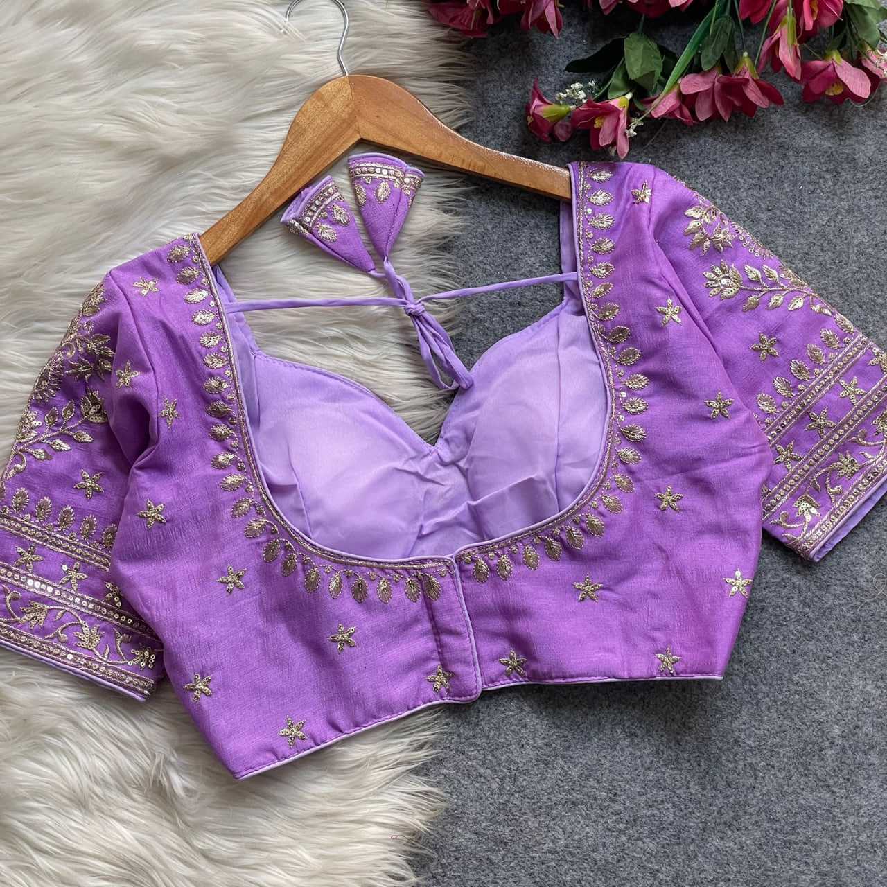 YNF Wholesale Vichitra Silk Sequence Embroidery Blouse KESH426 MUMTAZ CUT | Surat Manufacturer