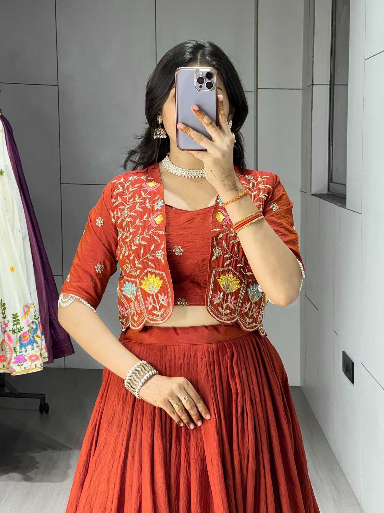 YNF Wholesale Vichitra Silk Wedding Lehenga KESH530 jacket-Lehenga | Surat Manufacturer