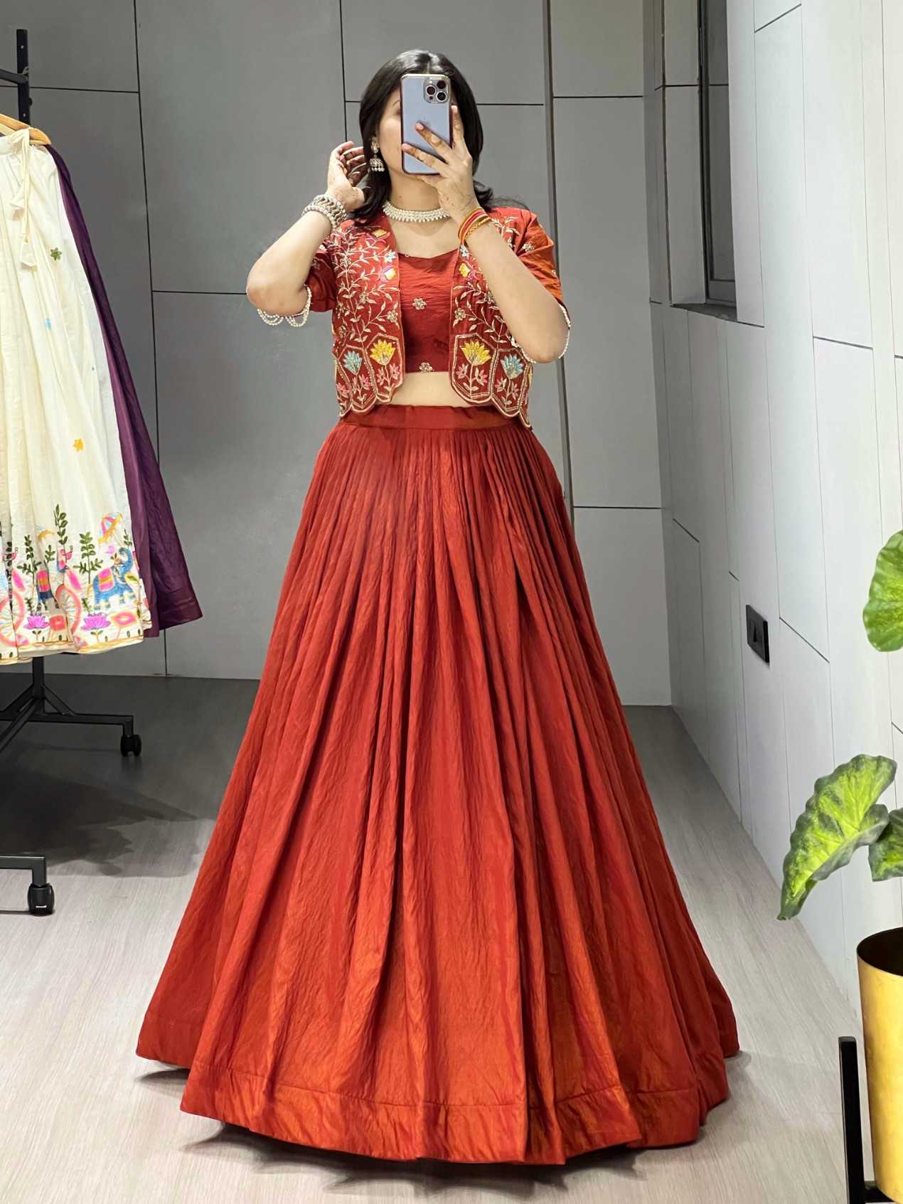 YNF Wholesale Vichitra Silk Wedding Lehenga KESH530 jacket-Lehenga | Surat Manufacturer