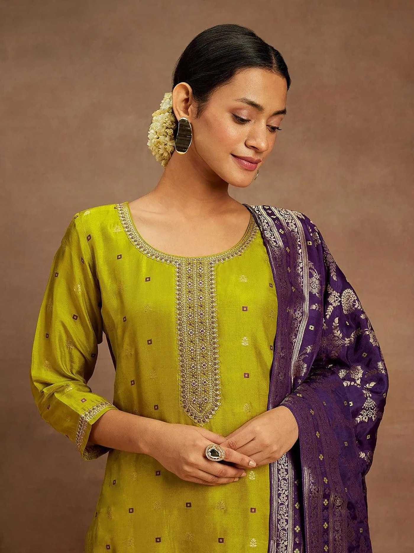YNF Wholesale Art Silk Party wear suits KESH334 Swaroski | Surat Manufacturer