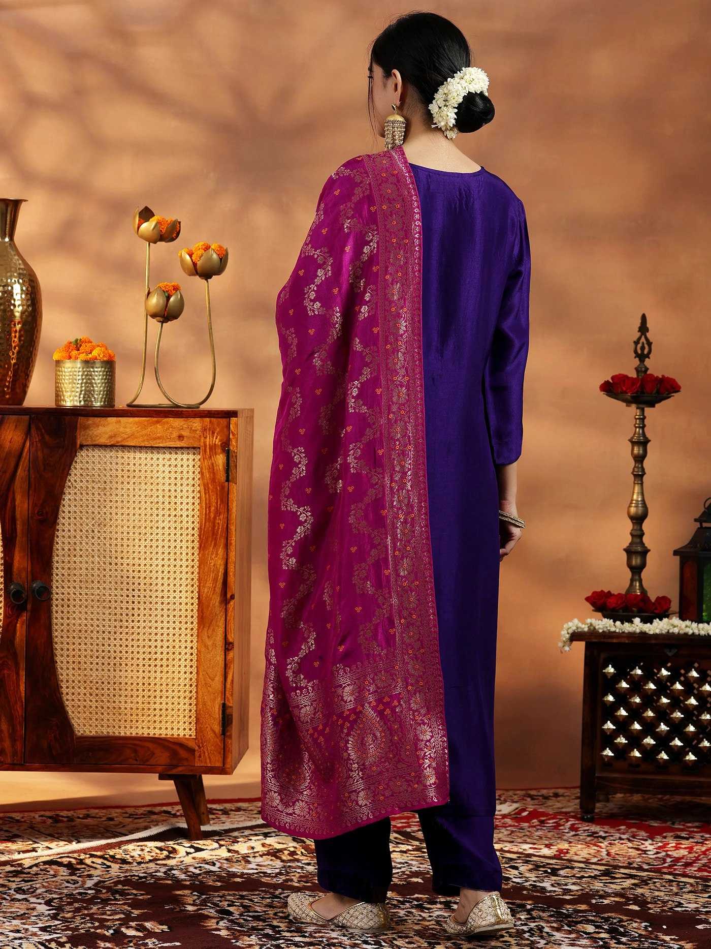 YNF Wholesale Art Silk Embroidery Suits KESH334 Wooglee | Surat Manufacturer
