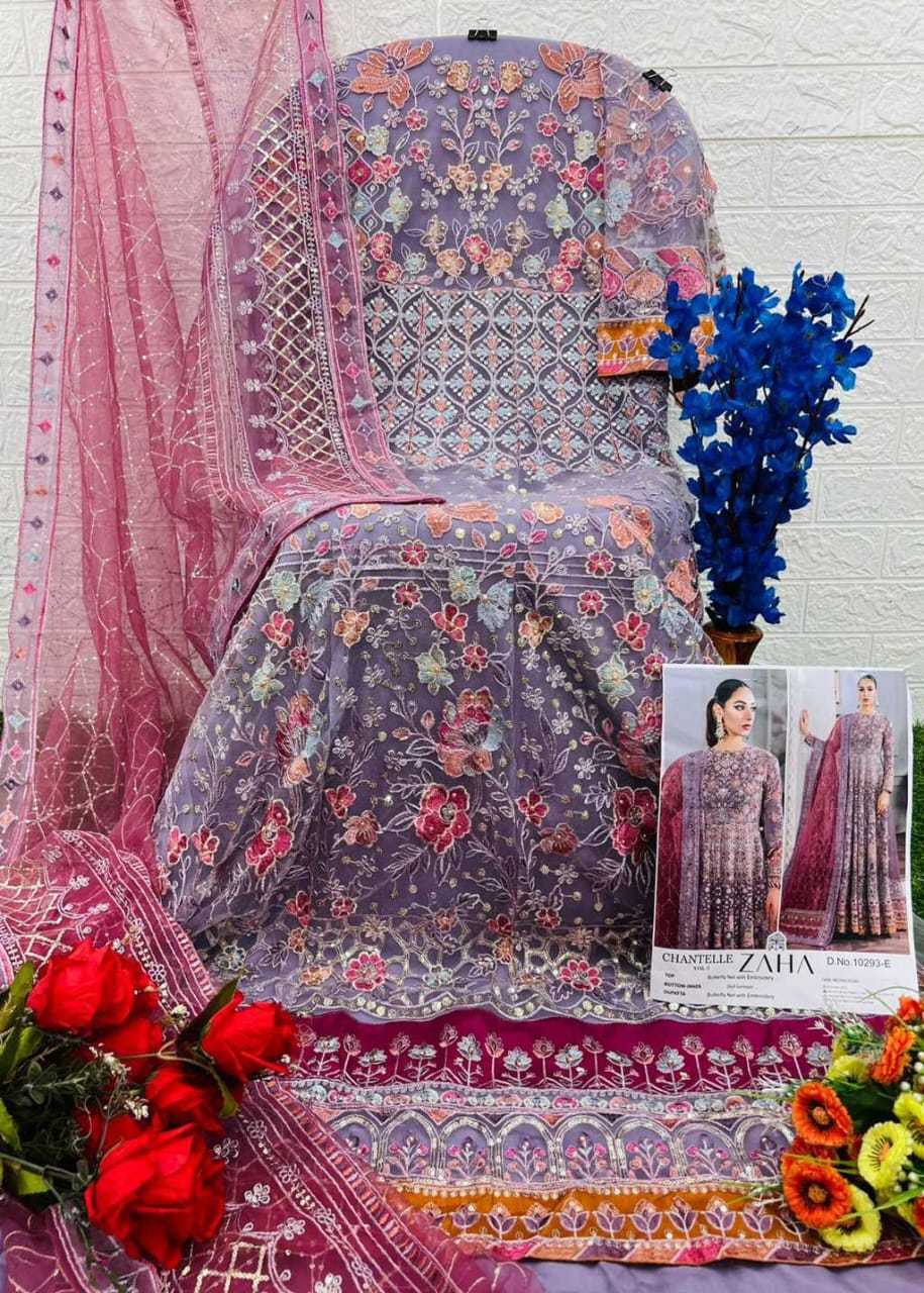 YNF Wholesale Butterfly Net Embroidery Gowns KESH677 ZAHA CHANTELLE-VOL-5 10293 | Surat Manufacturer