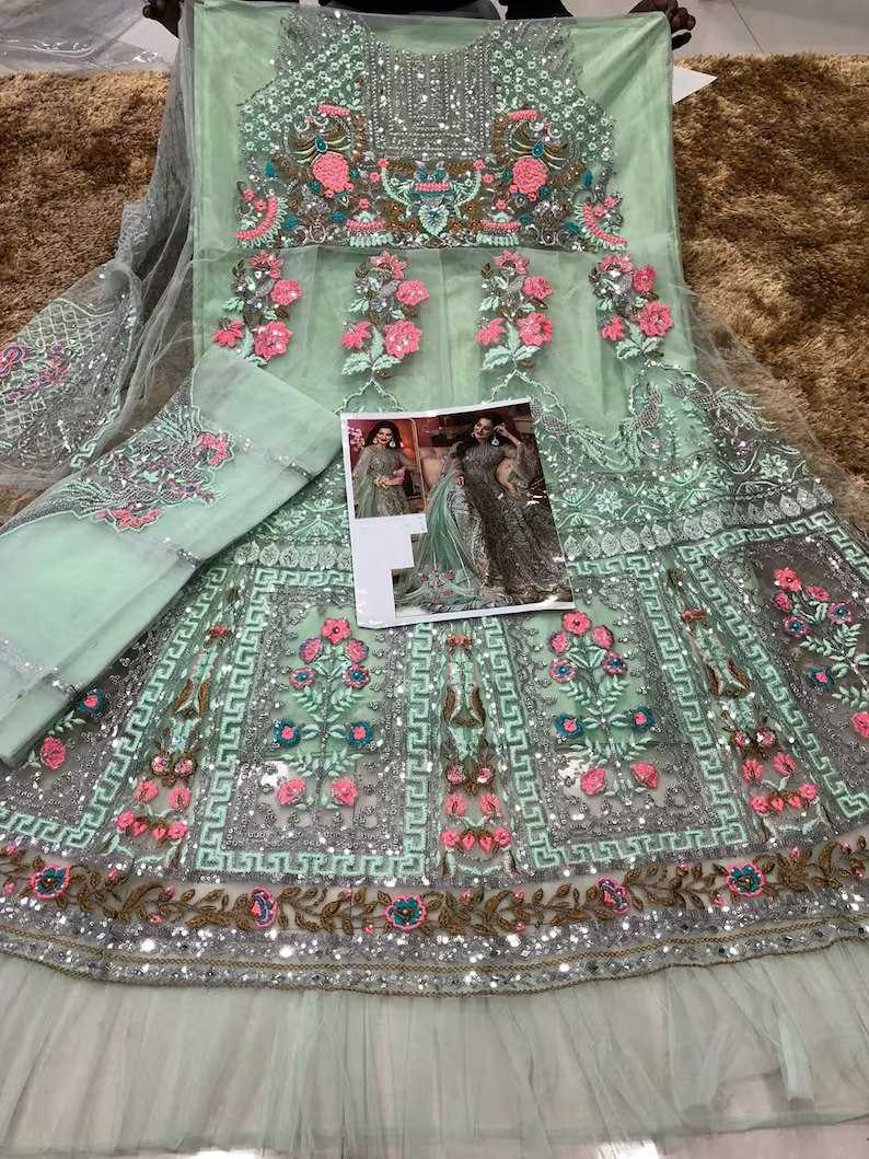 YNF Wholesale Butterfly Net Embroidery Suits KESH746 241 | Surat Manufacturer
