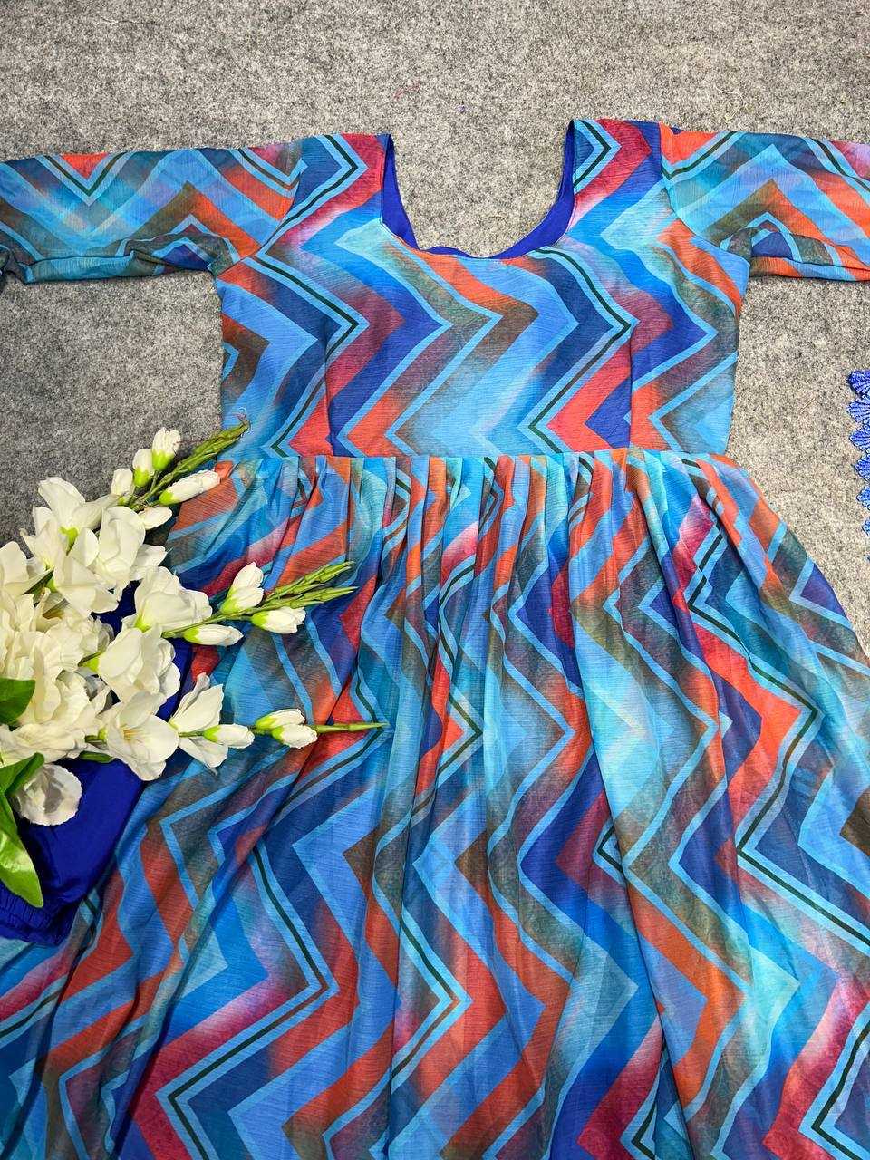 YNF Wholesale Chiffon Printed Gowns KESH526 G33 | Surat Manufacturer