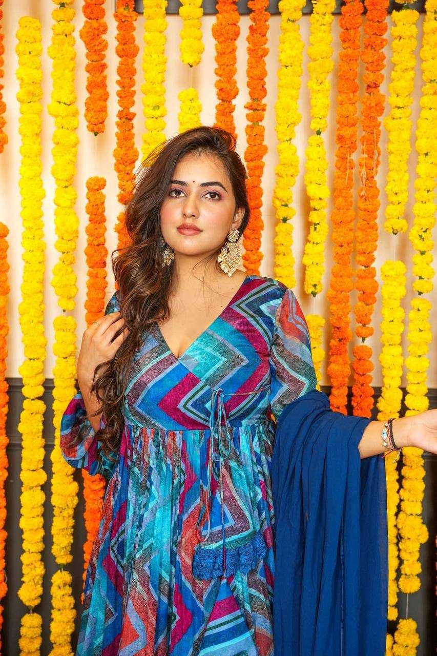 YNF Wholesale Chiffon Printed Gowns KESH526 G33 | Surat Manufacturer