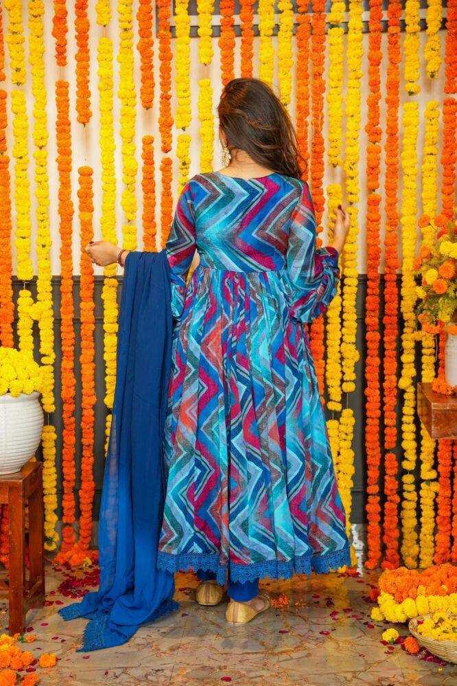 YNF Wholesale Chiffon Printed Gowns KESH526 G33 | Surat Manufacturer
